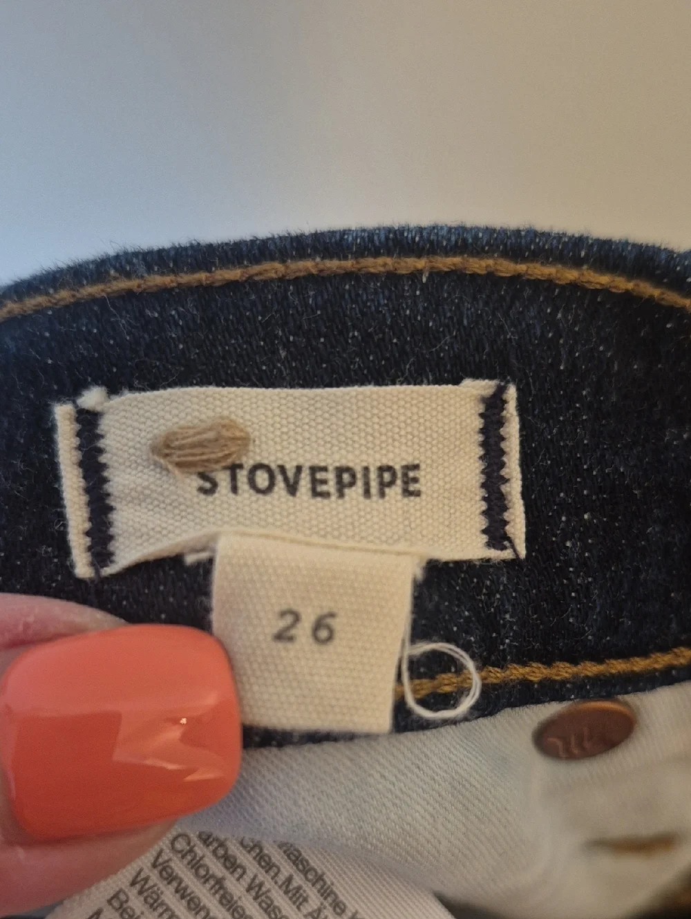 NWOT Madewell Women's Straight Leg Stovepipe Jeans in Dark Indigo Size 26 - Picture 9 of 12